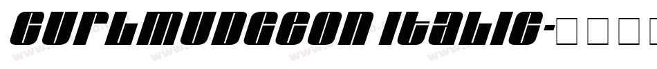 Curlmudgeon Italic字体转换